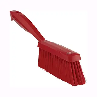 Vikan 45874 Bench Brush, Polypropylene, Polyester Soft Bristle, 14", Red
