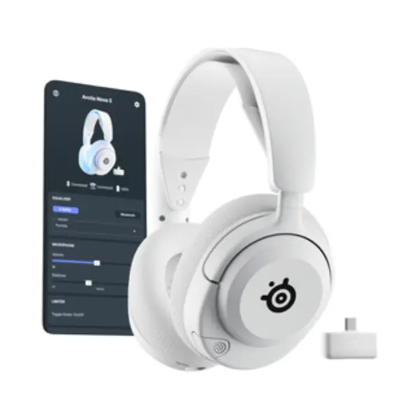 Steelseries Arctis Nova 5P Wireless Headset Head-band Gaming Usb Type-C Bluetooth White thumbnail