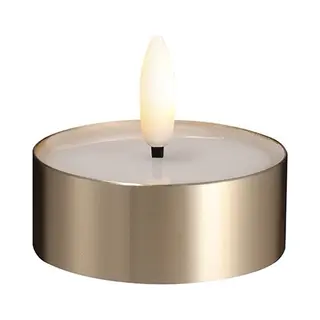 Moods & More, Tafellamp, Led Gesmolten Theelichtje - Metalen Messing Afwerking