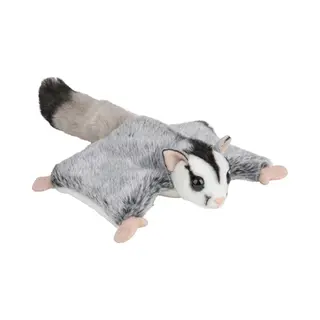 Nature Planet Vliegende Eekhoorn Knuffel - 34 Cm - Grijs - Pluche - Oerwoud Dieren