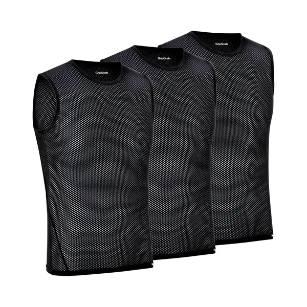 GripGrab, Unisex, Functioneel Overhemd, Ultralight Mesh Sl Baselayer Unisex 3 Pack (S), Zwart, S thumbnail