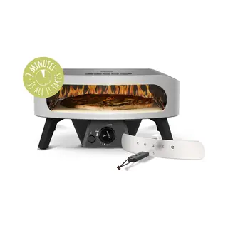 Cozze® 17" Classic Pizzaoven Gas 30 Mbar – Krachtige 8, 0 Kw Gas Pizzaoven Met U-vormige Rvs Brander, Automatische Ontsteking, Thermometer En