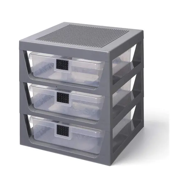 Lego 40950003 Schubladenbox 3-Drawer Storage Rack, 3 Schübe, Grau thumbnail