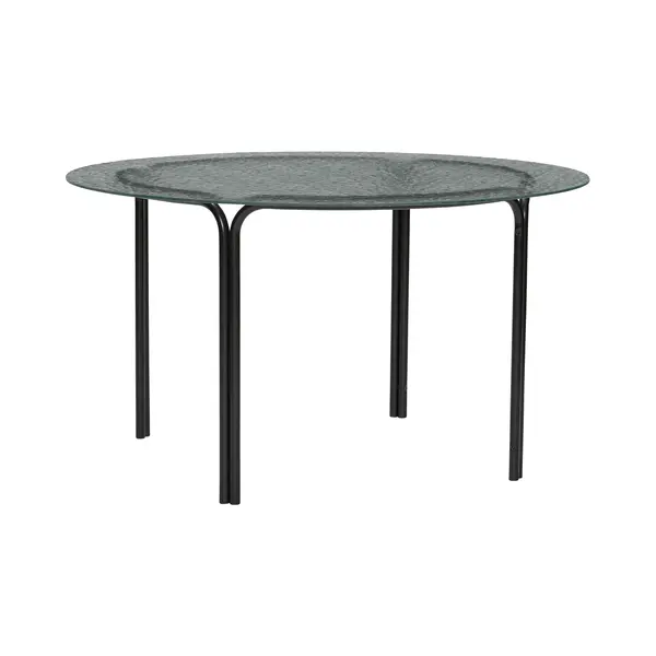 Hubsch Interior HÜBsch Interior – Orbit Zwart Metalen Salontafel Met Glazen Blad – Ø80 X H45cm thumbnail