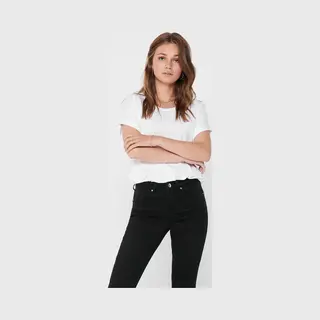 Only 15106662 T-shirt Ronde hals Korte mouw Elastaan, Polyester, Viscose