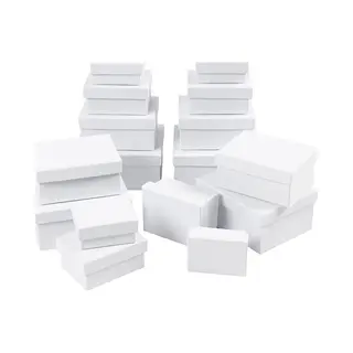 Creativ Company Knutseldozen Wit Karton - Set Van 4 Rechthoekige Dozen.