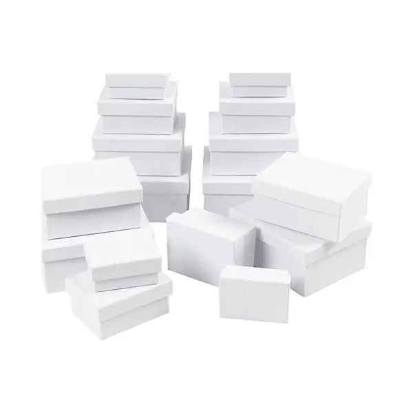 Creativ Company Knutseldozen Wit Karton - Set Van 4 Rechthoekige Dozen. thumbnail