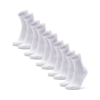 Danish Endurance Quarter Pro Sportsocken, 3 & 5 Paar, Weiß, 35-38
