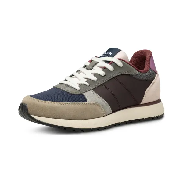 Woden Sneakers Laag 'Ronja' Navy / Chocoladebruin / Kaki / Lavendel thumbnail