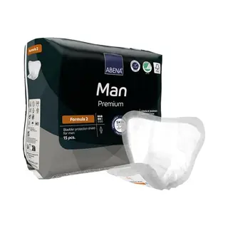 Abena Man Premium Formula 2 - 15 Stuks Incontinentieverband Voor Mannen - Incontinentie Mannen Voor Licht Tot Matig Urineverlies - 23x29cm / 700ml
