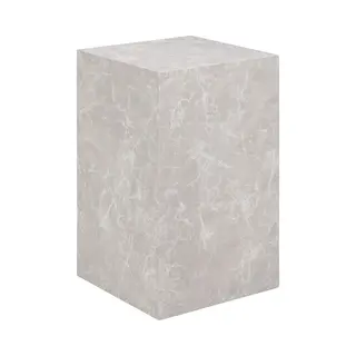 House Nordic Bijzettafel Prague - Rond Beige Marmerlook - Ø30x50cm