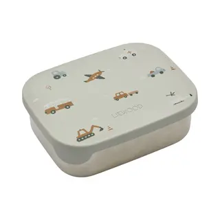 Liewood Arthur Lunchbox - Vehicles / Dove Blue Mix