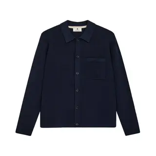 Anerkjendt Aksvend Needle Rib Knit Cardigan Truien & Vesten Heren - Sweater - Hoodie - Vest- Donkerblauw - Maat L