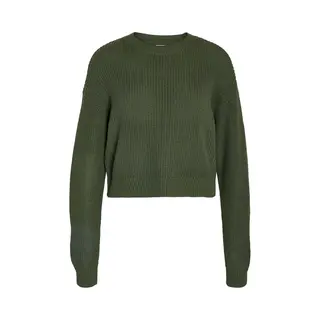 Noisy May Gebreide Trui - NMMaysa L/S O-neck Knit Noos - Xs Tot Xl - Voor Vrouwen - Olijf