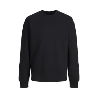 Jack & Jones Sweatshirt Met Ronde Hals Voor Heren, Grote Maat, Effen, Ronde Hals, Zwart, 5XL