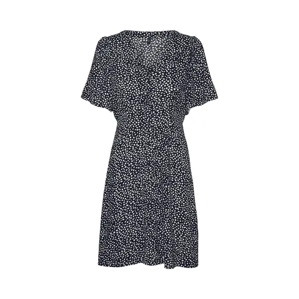 Vero Moda - Vmalba Ss Short Dress Wvn Noos - Dames - Mini Jurken thumbnail