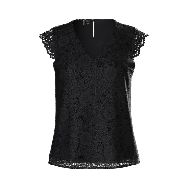 Pieces Pcolline Sl Lace V-Neck Top Wvn Noos thumbnail