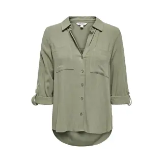 Only Onlyasmin-Siesta Ls Li Bl Shirt Pnt Noos Dames Blouse - Deep Lichen Green