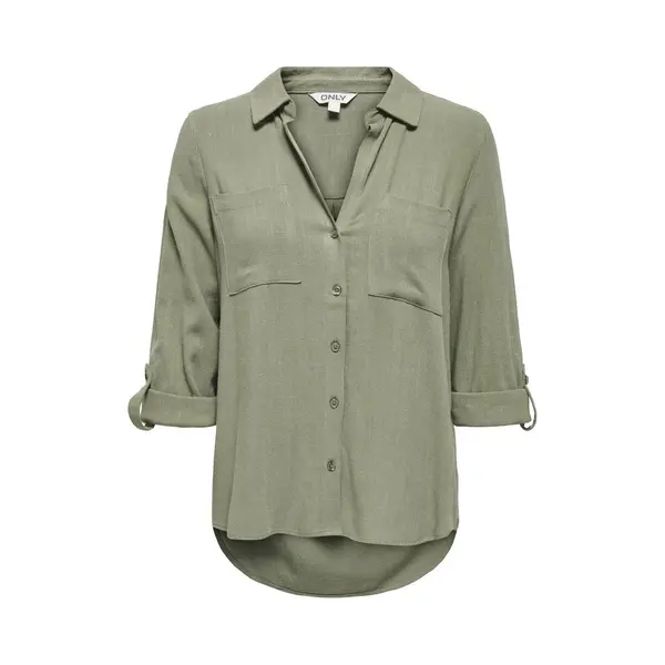 Only Onlyasmin-Siesta Ls Li Bl Shirt Pnt Noos Dames Blouse - Deep Lichen Green thumbnail
