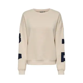 Only Onlsweat L/S Back/Sleeve Print Swt Noos Losse Sweatshirt Met Ronde Hals Voor Vrijetijdskleding Voor Dames (1 Stuk), Birch Night Sky Florida, S