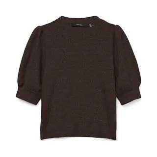 Vero Moda Trui Vmdoffy 2/4 O-neck Pullover Ga Noos 10278313 Chocolate Torte Melange Dames Maat - S