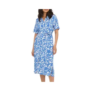 Only Asmin Jurk - Jurk - Cloud Dancer Tania Flower Nebulas Blue