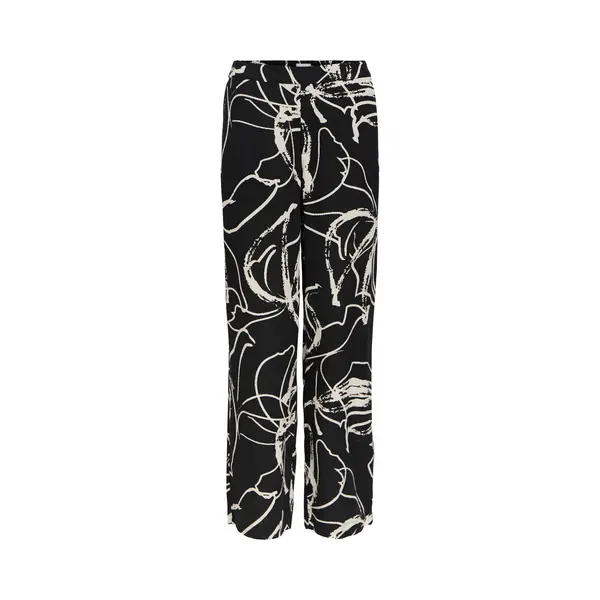 Object Collectors Item Object Objsanne Aline Wide Pant Broeken Dames - Zwart - Maat 38 thumbnail
