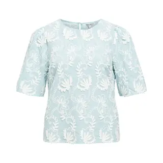Object Collectors Item Object Objmya 2/4 Re Top Tops & T-shirts Dames - Shirt - Lichtblauw - Maat 44