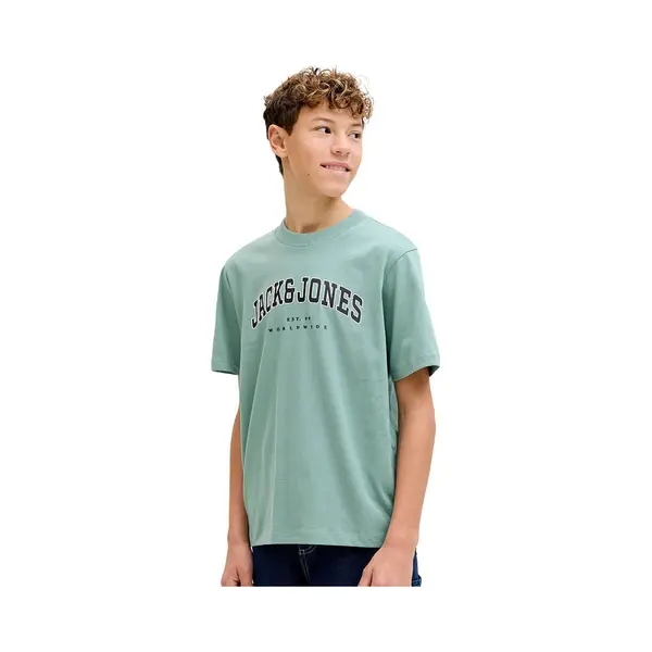 Jack And Jones Boys Caleb Varsity Logo T-Shirt - Mineral Blue - 12 thumbnail