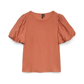 Vero Moda - Vmnellie Ss Balloon Top Wvn Ga - Dames - Blouses