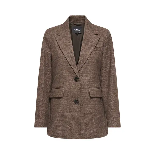 Only Blazer Onlimmy Life Check Blazer Otw 15368317 Chestnut/minicheck Dames Maat - L thumbnail