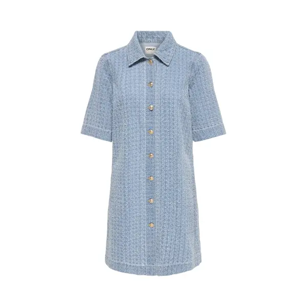 Only - Onlbelle Boucle S/S Dnm Dress Bj Dames Jurk thumbnail