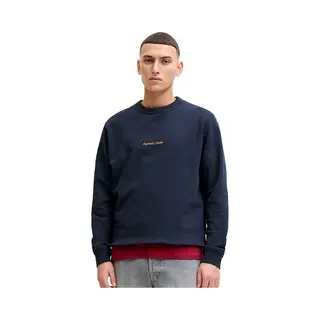 Jack & Jones Sweatshirt 'JORNorrebro' Nachtblauw / Oranje