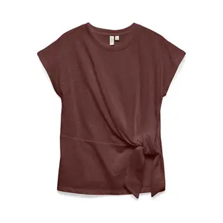 Vero Moda - Vmjinnie S/S O-Neck Knot Top Jrs Btq - Dames - Blouses