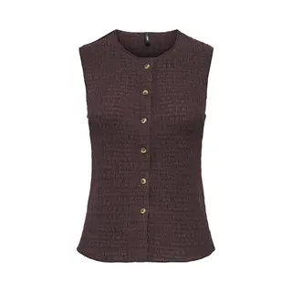 Only Gilet Onlilse S/l Structure Vest Jrs Noos 15374601 Deep Mahogany Dames Maat - M