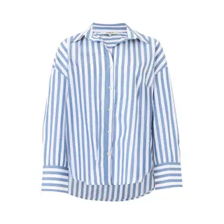 Only Blouse 'Onloregon Alva' Lichtblauw / Wit