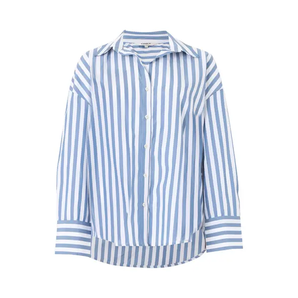 Only Blouse 'Onloregon Alva' Lichtblauw / Wit thumbnail