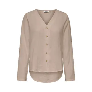 Only Blouse 'Onlthyra' Donkerbeige