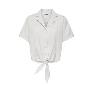 Jacqueline De Yong Blouse Jdymio S/s Knot Shirt Wvn Dia 15367065 Chateau Gray/small White Stripes Dames Maat - L