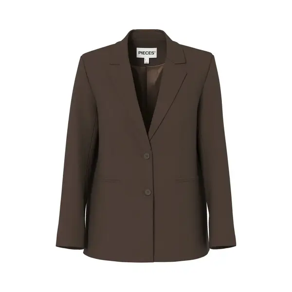 Pieces Blazer Pcbosella Ls Loose Blazer Noos Bc 17165761 Hot Fudge Dames Maat - S thumbnail