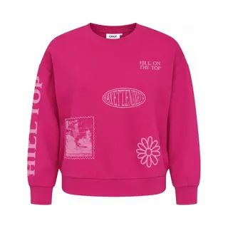 Only Trui Onllyn L/s Emb And Print Cs Swt 15390772 Pink Yarrow/emb Dames Maat - M