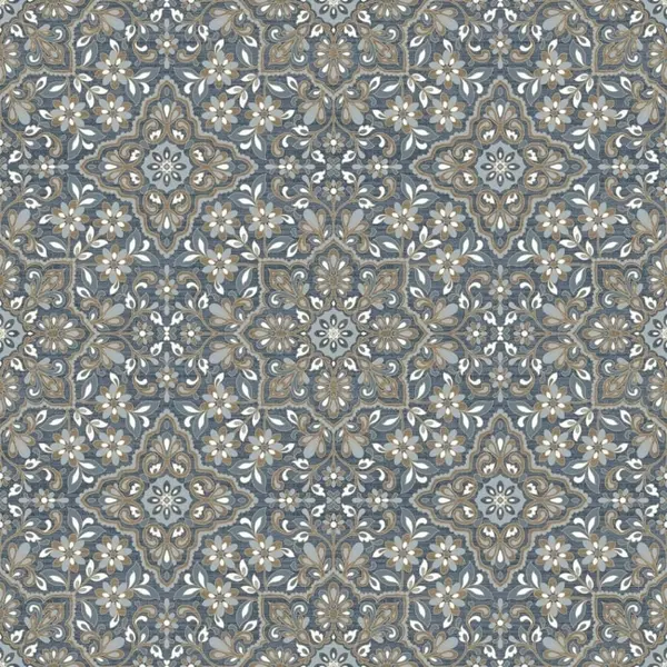 Noordwand - Homestyle - Behang - Portugese - Tiles - Bruin - En - Blauw thumbnail