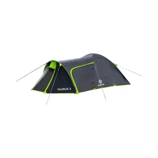 Peme Taurus Koepeltent Tent Voor 3 Personen, Zwart En Groen, 2 Ingangen, Muskietennet, Waterdicht, Snelle Opbouw, Ademend Materiaal