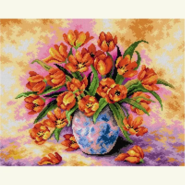 Borduurstramien 2237 - Flowering Tulips - Orchidea 40 X 50 (Stramien Zonder Garens) thumbnail