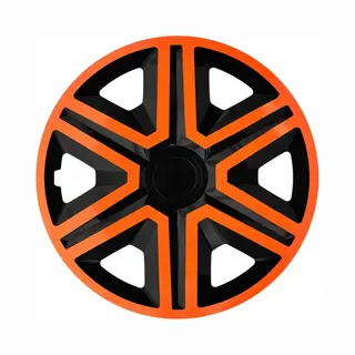 Nrm Set Van 4 Action Wieldoppen Zwart/oranje 15" (38 Cm)