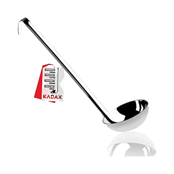 Kadax Soup Ladle, Stainless Steel Ladle With Long Handle, Kitchen Serving Ladle In Several Sizes, Durable Silver Ladle For Soup, Stew, Gravy, Sauce (7 thumbnail