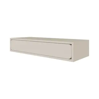Selsey Wuwu - Hangende Wandconsole Met Lade, Greige, 90 Cm