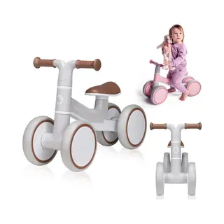Lionelo Villy Loopfiets - Lichtgewicht - 1-3 Jaar - Jongens En Meisjes - Tot 30kg - 4 Wielen - Schokdemper Voorvork - Antislip Handvatten -