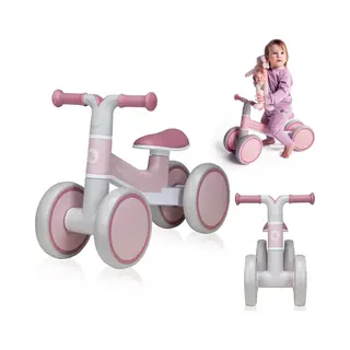 Lionelo Villy Kinderfiets Van 12 Tot 36 Maanden, Licht (2 Kg) Met 4 Wielen En Schokdemper Voor, Comfortabele Ergonomische Zitting, Loopfiets Zonder