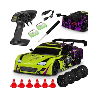 Overmax X-Drifty - R/C Auto 1, 16 - 4WD - 20 Km/u - 40 Min Speeltijd - Led-lampen - 2 Set Wielen - Drift&Race
